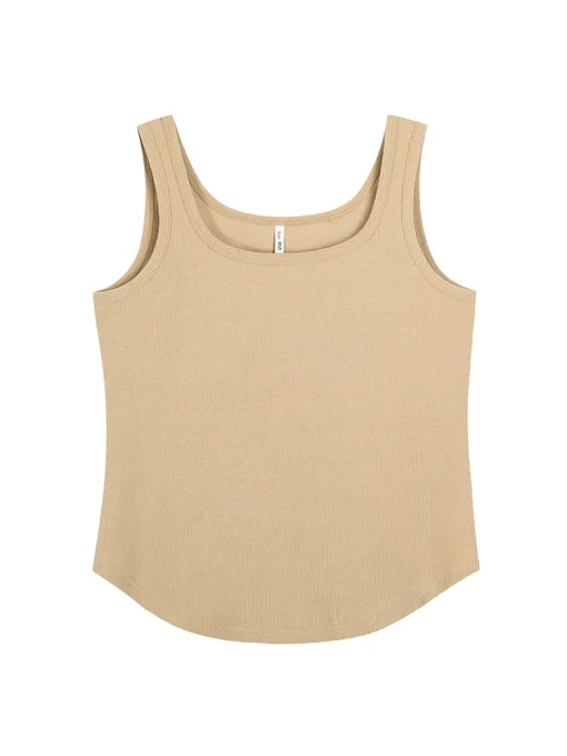 Plus Size Scoop Neck Knitted Tank Top - Image 3