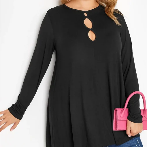 Plus Size Asymmetrical Tunic Top