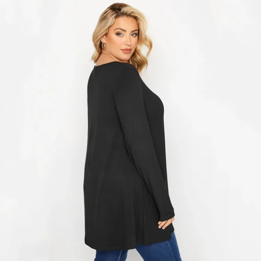 Plus Size Asymmetrical Tunic Top - Image 4