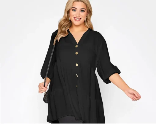 Plus Size 3/4 Sleeve Tunic Top 6XL - Image 2