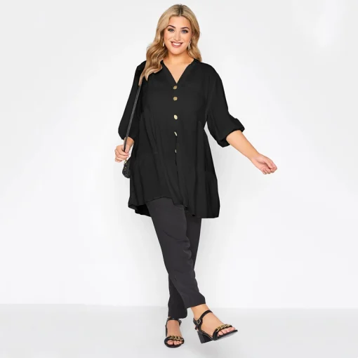 Plus Size 3/4 Sleeve Tunic Top 6XL - Image 3