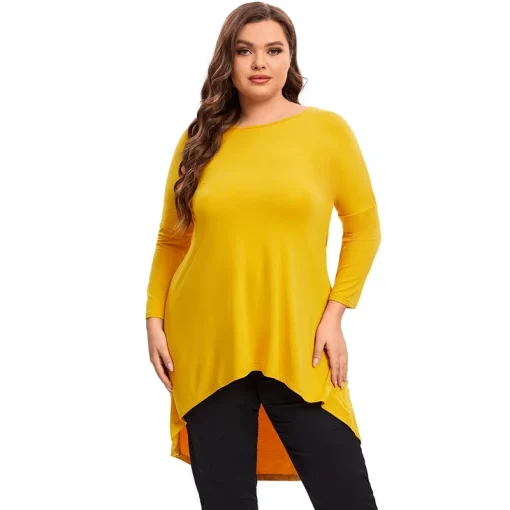 Plus Size Hi-Low Swing Tunic Blouse 7XL 8XL - Image 2