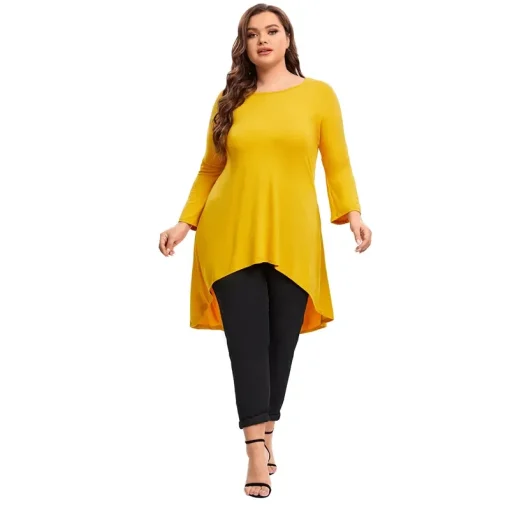 Plus Size Hi-Low Tunic Blouse 7XL 8XL - Image 5