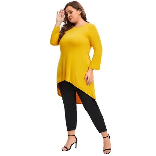 Plus Size Hi-Low Tunic Blouse 7XL 8XL - Image 6