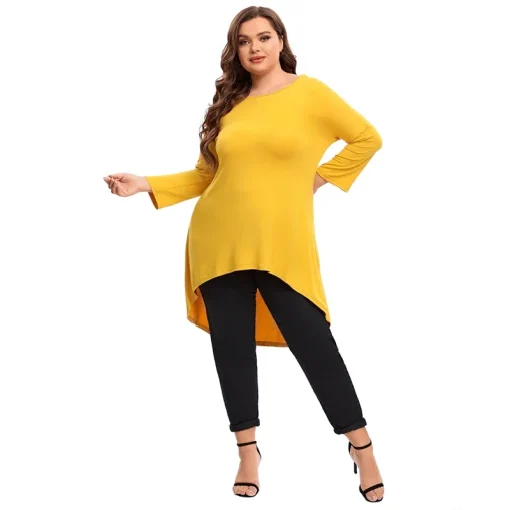 Plus Size Hi-Low Swing Tunic Blouse 7XL 8XL - Image 4