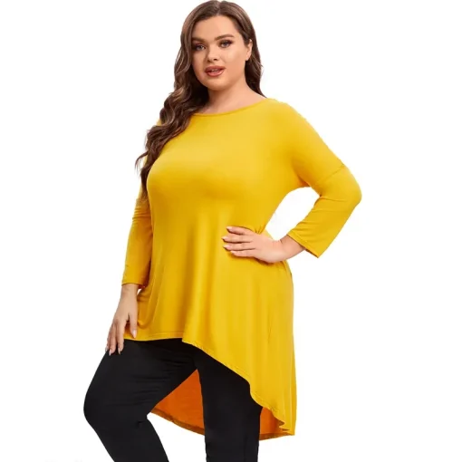 Plus Size Hi-Low Tunic Blouse 7XL 8XL