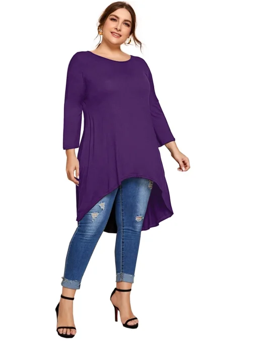 Plus Size Hi-Low Tunic Top 8XL - Image 5