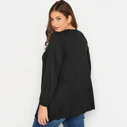 Plus Size Pleated Front Swing Top - Image 2