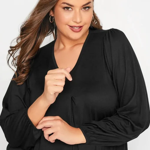 Plus Size Pleated Front Swing Top - Image 6