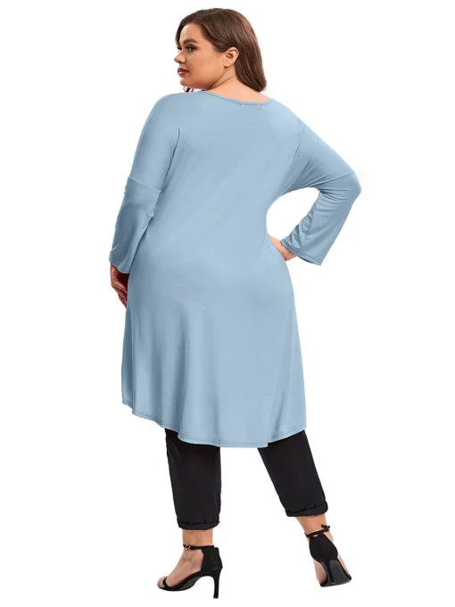 Plus Size Hi-Low Swing Tunic Top - Image 3