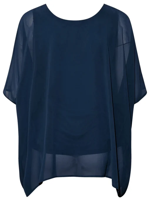 Plus Size Batwing Sleeve Cape Blouse 7XL - Image 4