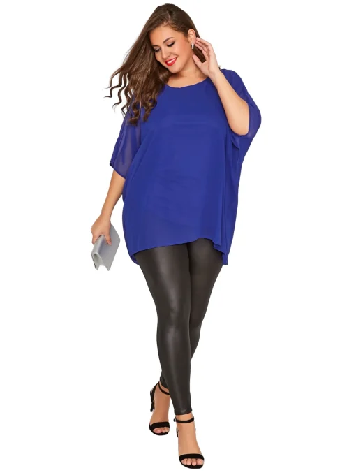 Plus Size Summer Cape Blouse - Image 4