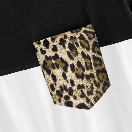 Plus Size Leopard T-Shirt - Short Sleeve - Image 3