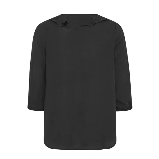 Plus Size Black V-Neck Blouse 6XL-7XL - Image 4