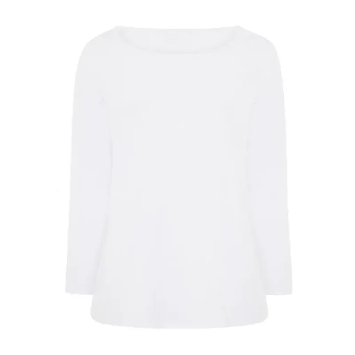 Plus Size White Long Sleeve Cotton Tee 7XL - Image 4