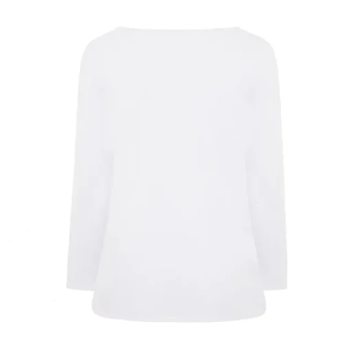 Plus Size White Long Sleeve Cotton Tee 7XL - Image 5