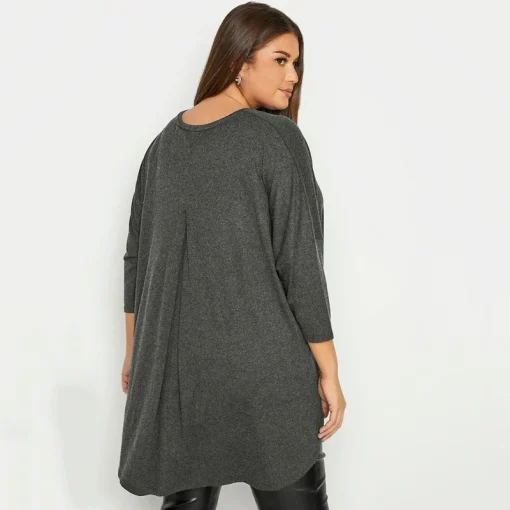 Plus Size Hi-Low Tunic - 3/4 Sleeve 6XL - Image 2