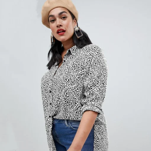 Plus Size Leopard Print Shirt 6XL 7XL - Image 4