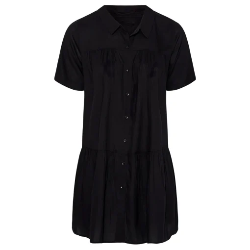 Plus Size Black Longline Smock Shirt 6XL 7XL - Image 5