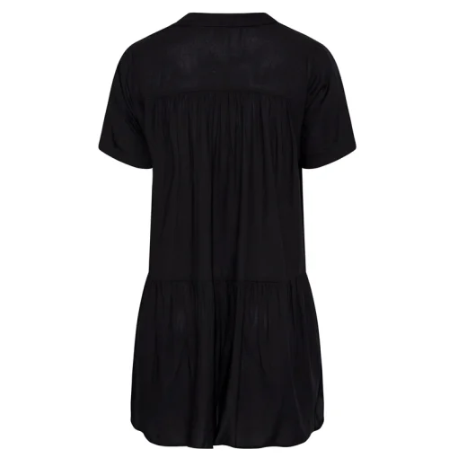 Plus Size Black Longline Smock Shirt 6XL 7XL - Image 6