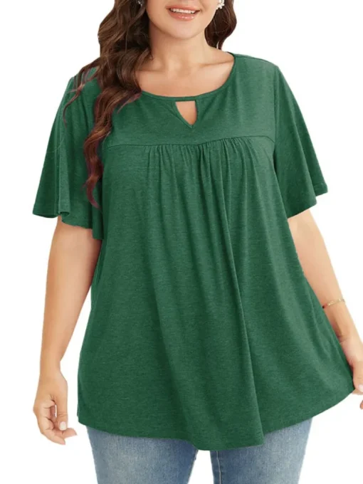 Plus Size Ruffle Sleeve Blouse - Image 5