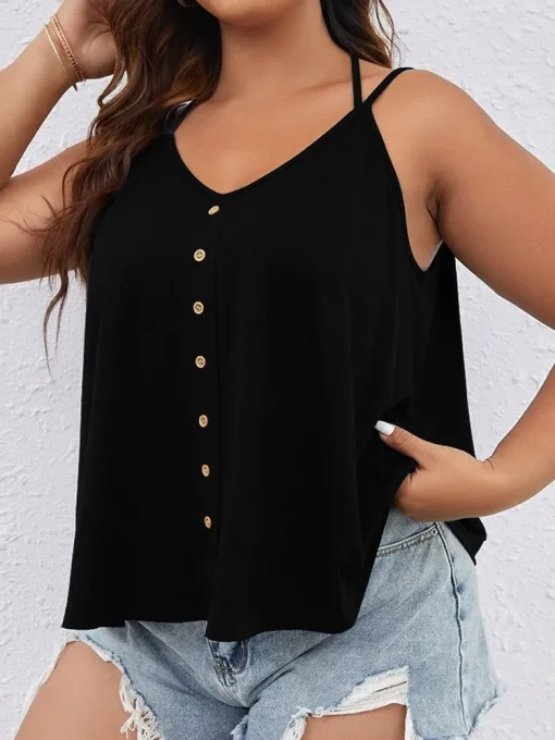 Plus Size Sexy Backless Sleeveless Summer Tops - Image 2