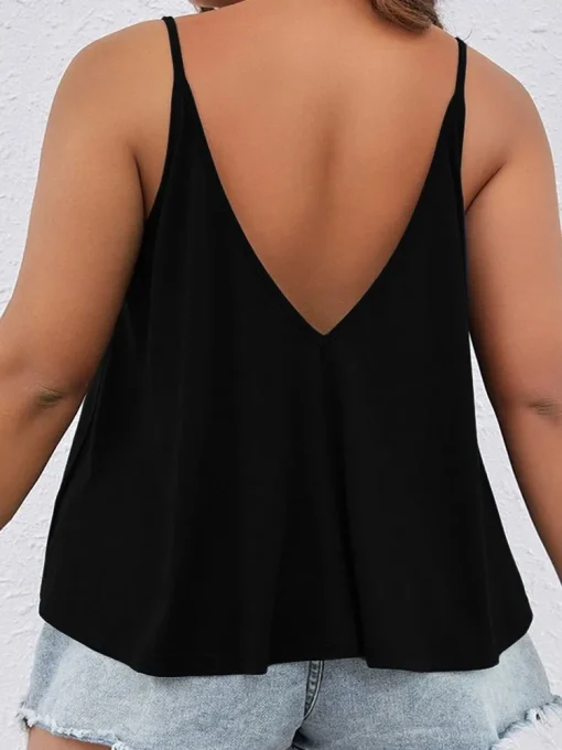 Plus Size Sexy Backless Sleeveless Summer Tops