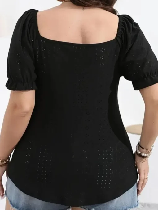 Plus Size V-Neck Slim Fit Summer Tops - Image 3