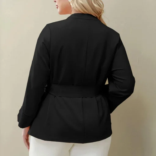 Plus Size V-Neck Long Sleeve Blouse Fall - Image 3