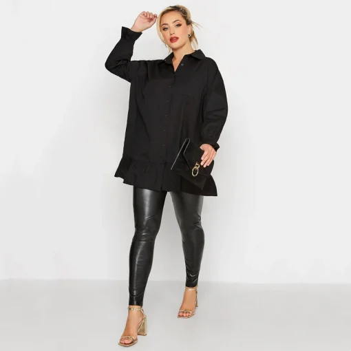 Plus Size Frill Edge Blouse French-Inspired - Image 2