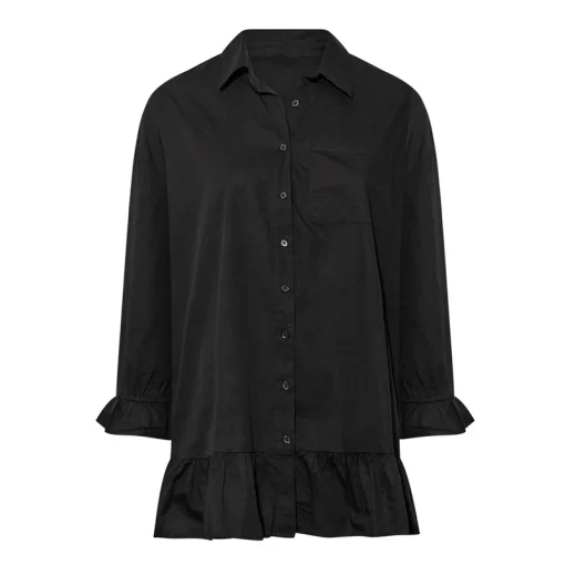 Plus Size Frill Edge Blouse French-Inspired - Image 4