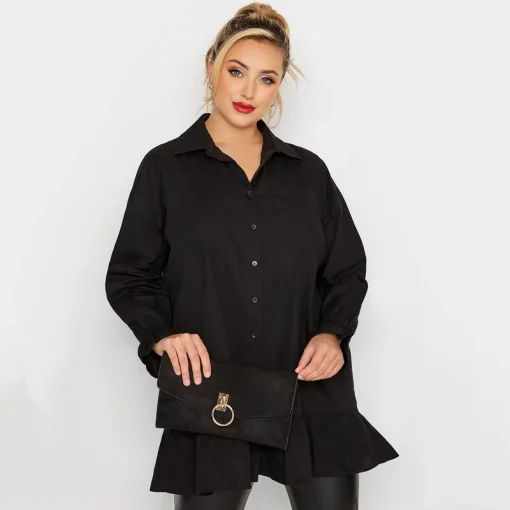 Plus Size Frill Edge Blouse French-Inspired