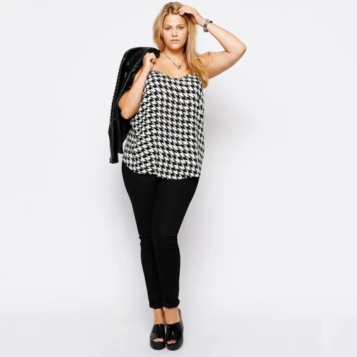 Plus Size Chiffon Spaghetti Strap Top - Image 2