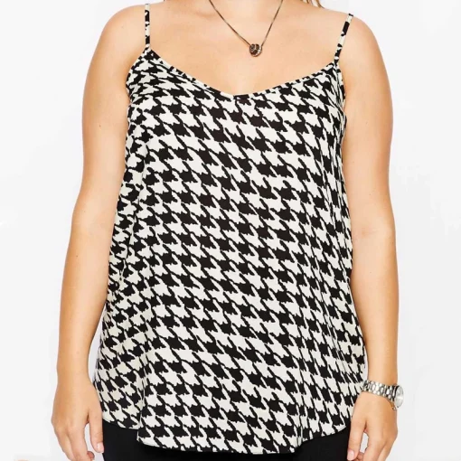 Plus Size Chiffon Spaghetti Strap Top - Image 3