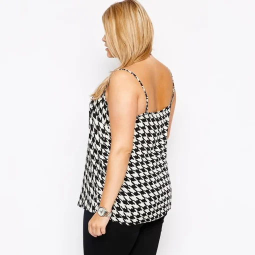 Plus Size Chiffon Spaghetti Strap Top - Image 4