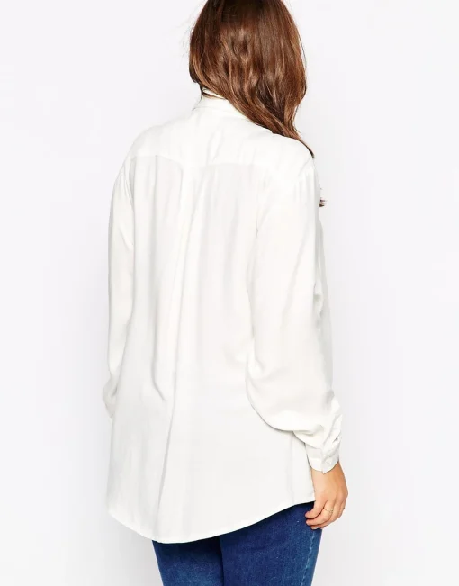 Plus Size White Hi-Low Blouse 5XL 6XL - Image 2