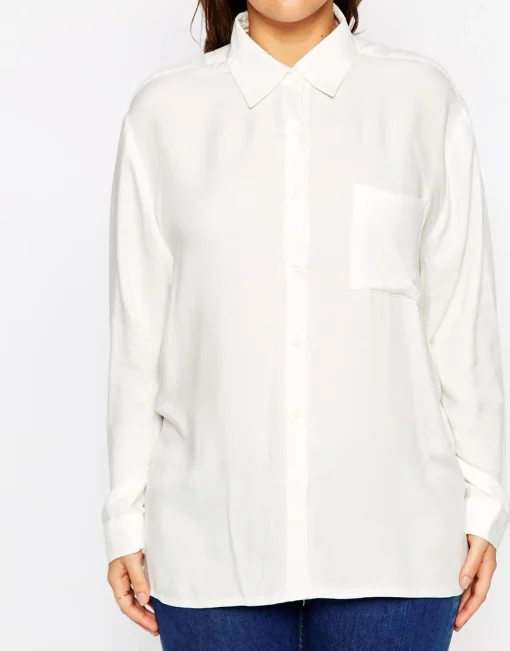 Plus Size White Hi-Low Blouse 5XL 6XL - Image 4