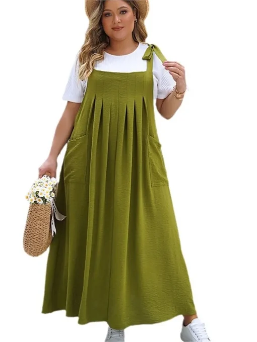 Plus Size Sleeveless Ruffle Slip Dress - Image 4