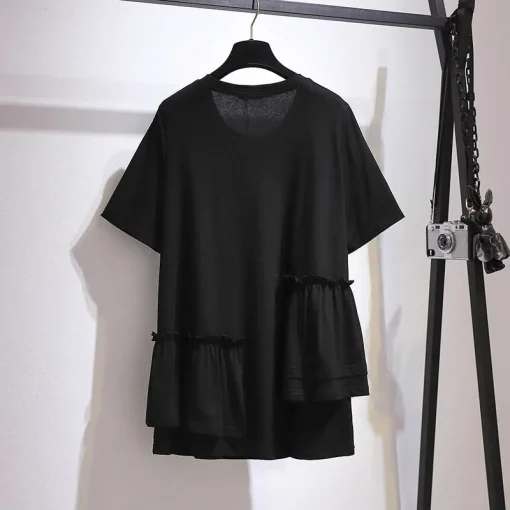 Plus Size Ruffle T-Shirt - Image 2