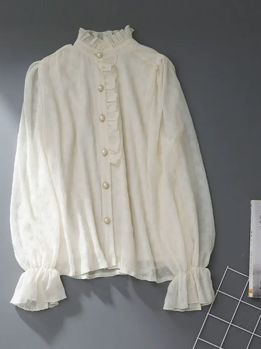 Lace Ruffle Shirt - Image 5