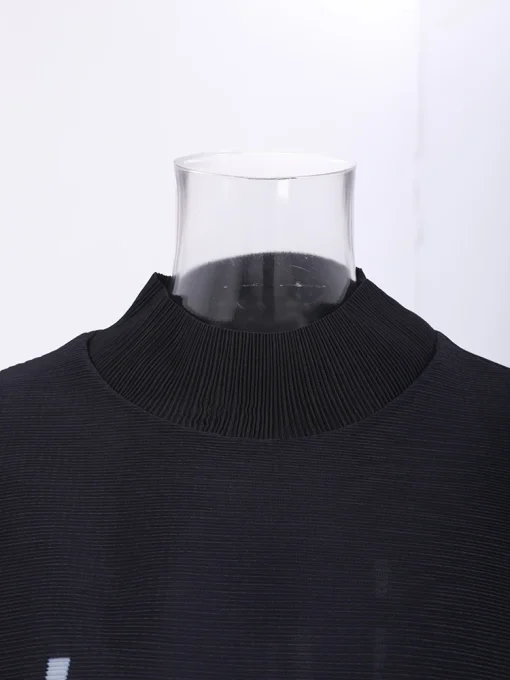 Striped Pleated Batwing T-Shirt - Image 3