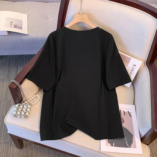 Plus Size Loose O-Neck T-Shirt - Image 3