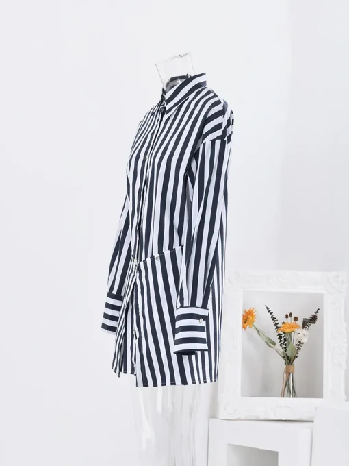 Striped Irregular Shirt