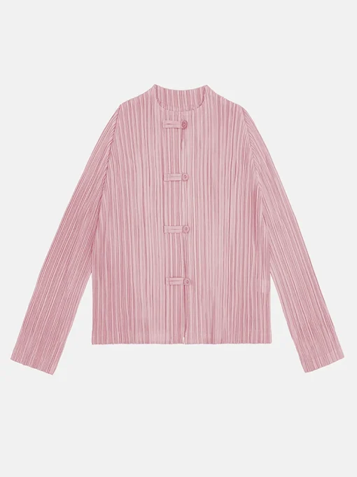 Chinese Style Pleated Shirt