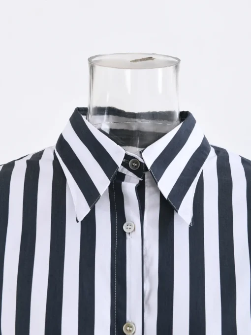 Striped Irregular Shirt - Image 3