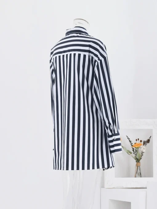 Striped Irregular Shirt - Image 2