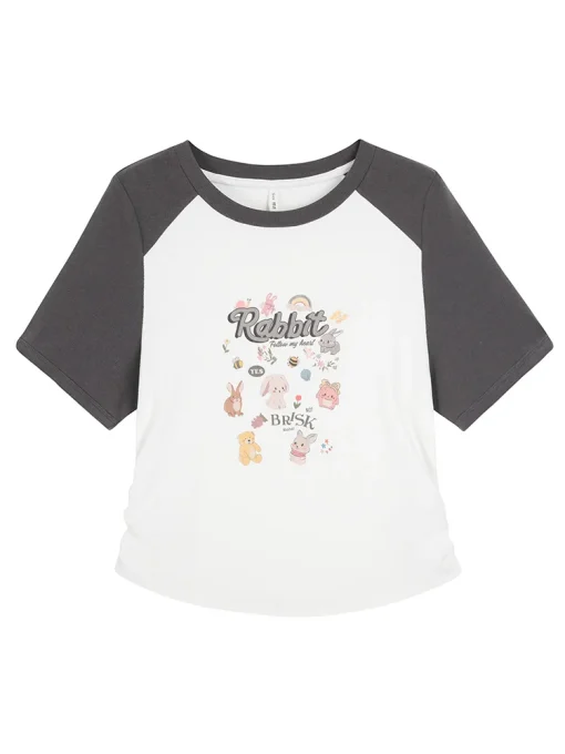 Plus Size Rabbit Print Tee