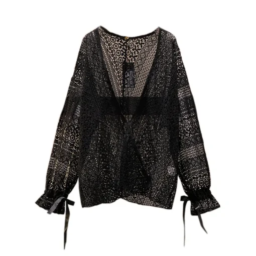 Plus Size Lace Cardigan, 5XL-9XL - Image 6