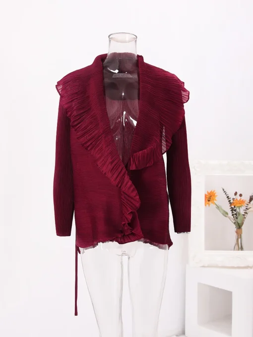 Ruffled Pleated Shirt - Image 3