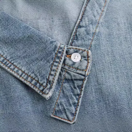 Irregular Denim Shirt - Image 3